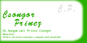 csongor princz business card